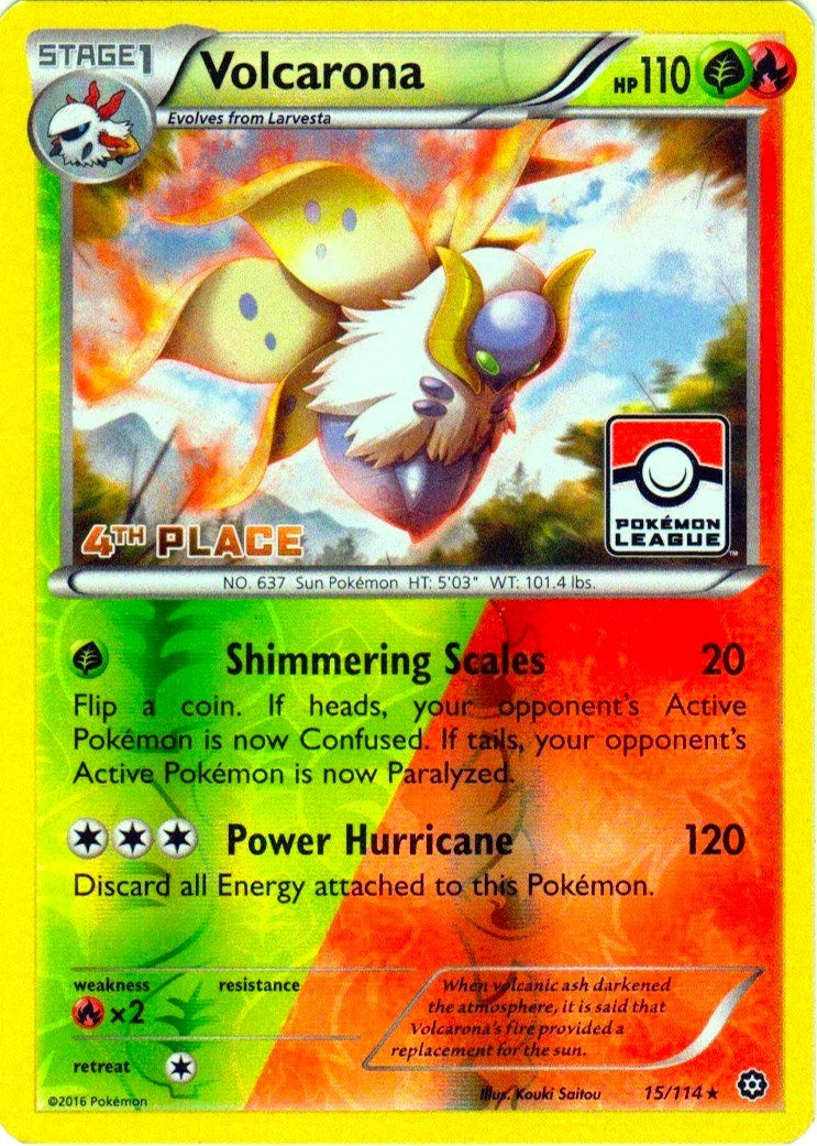 Image for Volcarona - 15/114 (Pokemon League) [4th Place] (015/114) (PR) - Pokemon