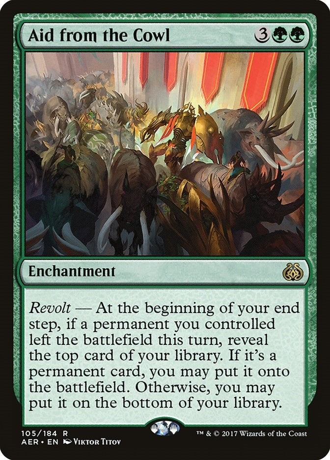 Image for Aid from the Cowl (105) (Aether Revolt) - Magic: The Gathering