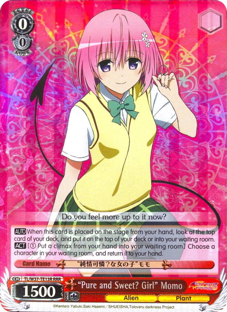 Image for "Pure and Sweet? Girl" Momo (RRR) (TL/W37-TE13R RRR) (To Loveru Darkness 2nd) - Weiss Schwarz