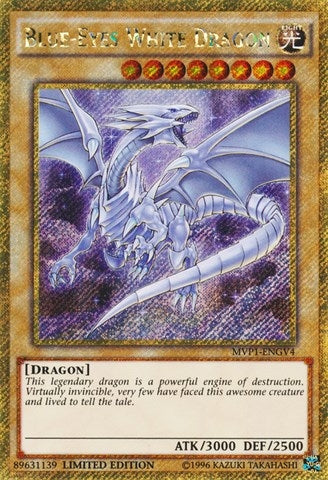 Blue-Eyes White Dragon (Gold Secret Rare) (MVP1-ENGV4) (MVP1-ENG)