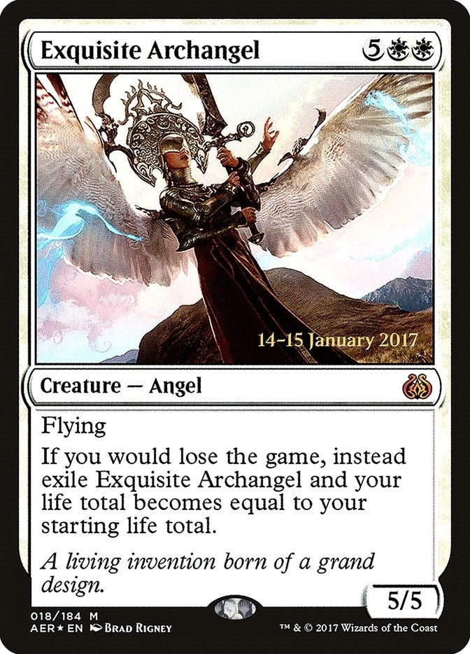 Image for Exquisite Archangel (18) (Prerelease Cards) - Magic: The Gathering
