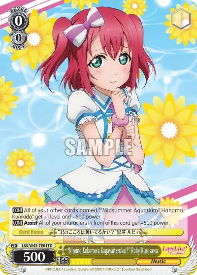 Image for "Kimino Kokorowa Kagayaiterukai?" Ruby Kurosawa (LSS/W45-TE01 TD) (Love Live! Sunshine!!) - Weiss Schwarz