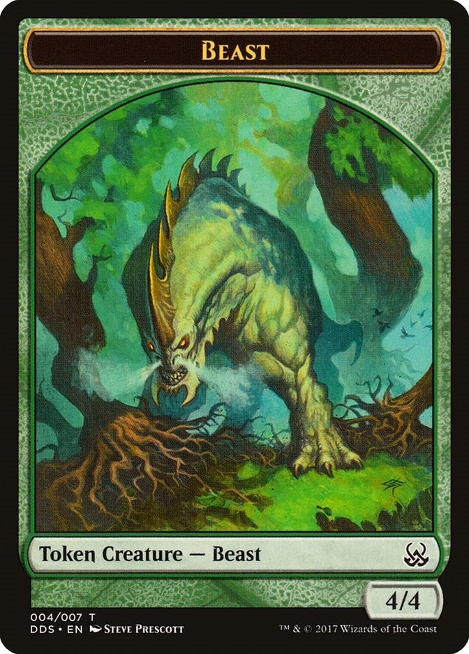 Image for Beast Token (4) (Mind vs. Might) - Magic: The Gathering