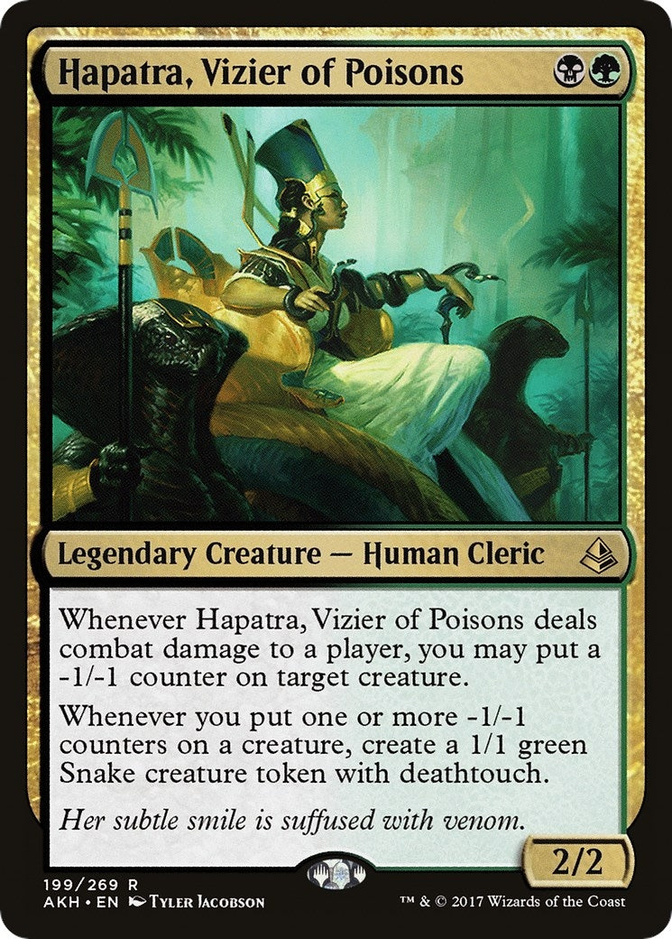 Image for Hapatra, Vizier of Poisons (199) (Amonkhet) - Magic: The Gathering