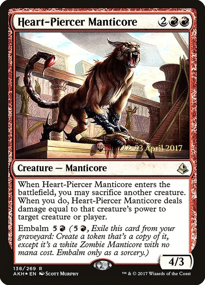 Image for Heart-Piercer Manticore (138) (Prerelease Cards) - Magic: The Gathering