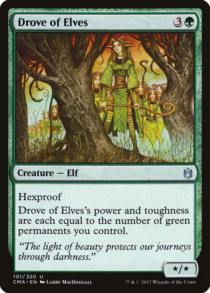 Image for Drove of Elves (101) (Commander Anthology) - Magic: The Gathering
