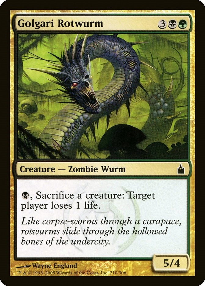 Image for Golgari Rotwurm (210) (Ravnica: City of Guilds) - Magic: The Gathering