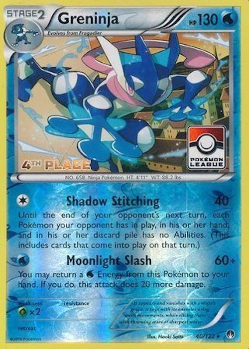 Image for Greninja - 40/122 (Pokemon League) [4th Place] (040/122) (PR) - Pokemon