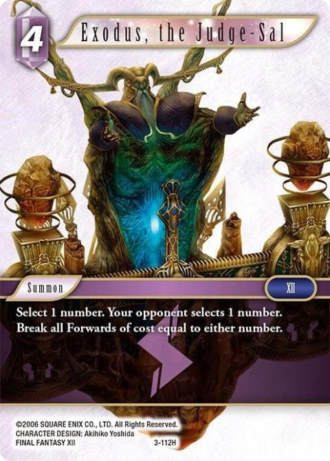 Image for Exodus, the Judge-Sal (3-112H) (Opus III) - Final Fantasy TCG