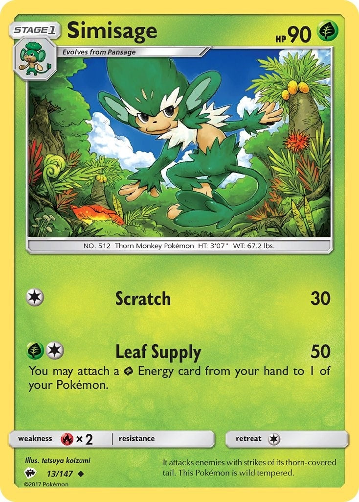Image for Simisage (13/147) (SM03) - Pokemon