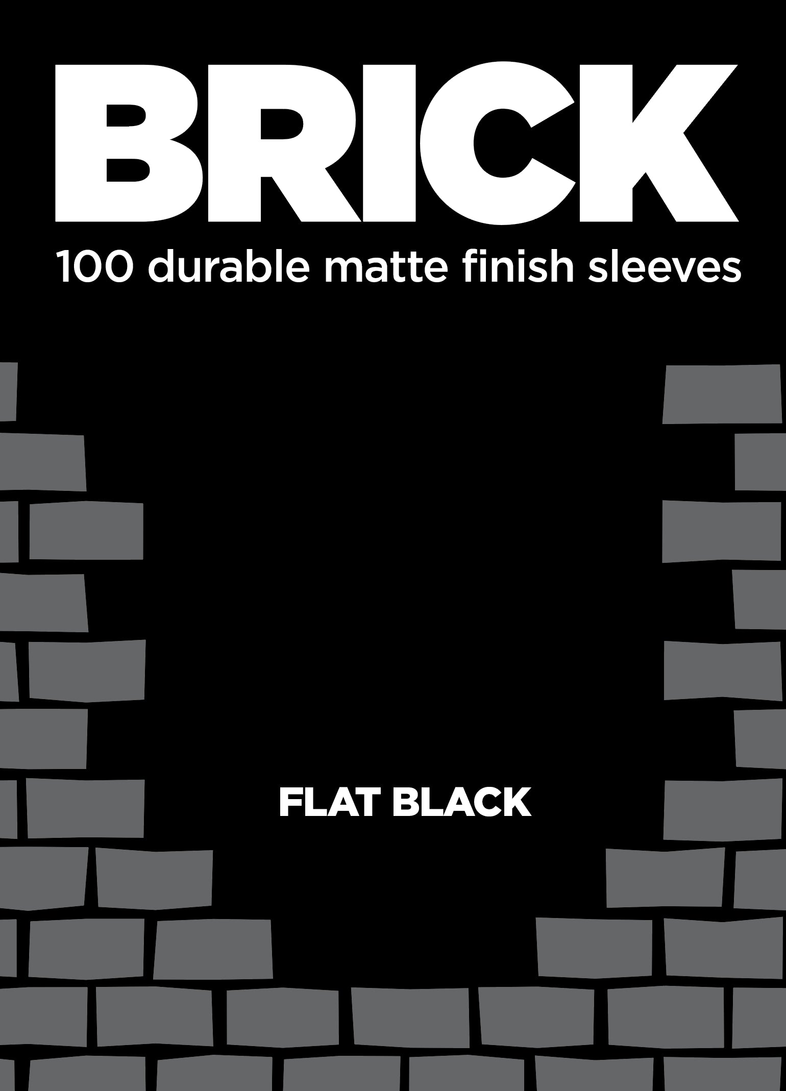 Image for BRICK - Flat Black (100-Pack) - Card Sleeves