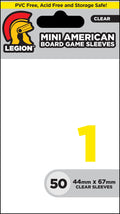 Image for Clear Board Game Sleeves - Mini-American (50-Pack) - Card Sleeves