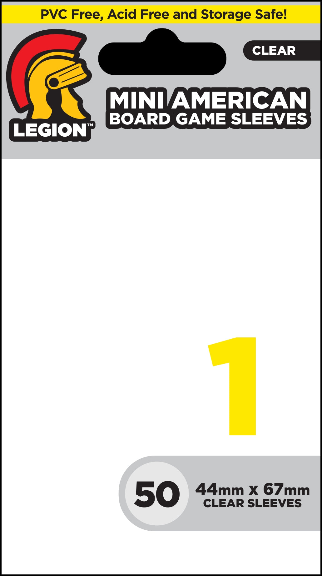 Image for Clear Board Game Sleeves - Mini-American (50-Pack) - Card Sleeves