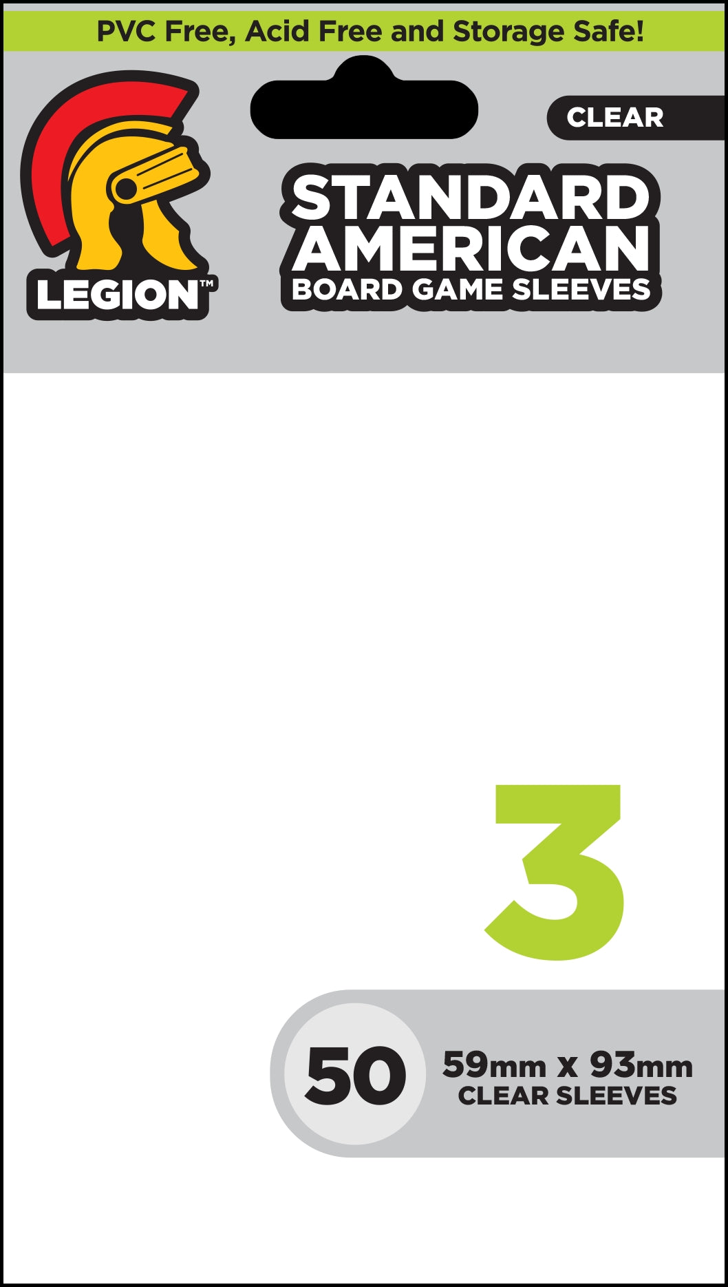 Image for Clear Board Game Sleeves - Standard American (50-Pack) - Card Sleeves