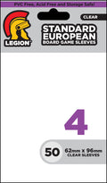 Image for Clear Board Game Sleeves - Standard European (50-Pack) - Card Sleeves