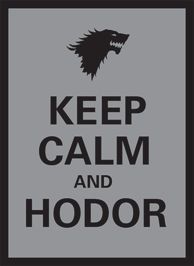 Image for Double Matte Art Sleeve - Keep Calm Hodor (50-Pack) - Card Sleeves