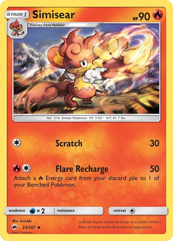 Image for Simisear (23/147) (SM03) - Pokemon