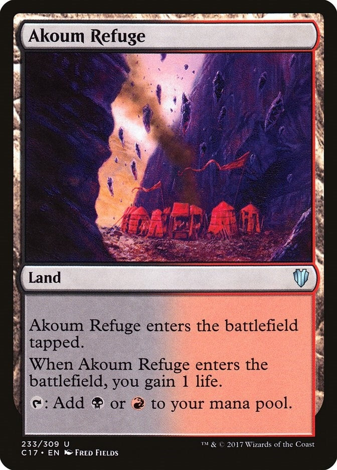 Image for Akoum Refuge (233) (Commander 2017) - Magic: The Gathering