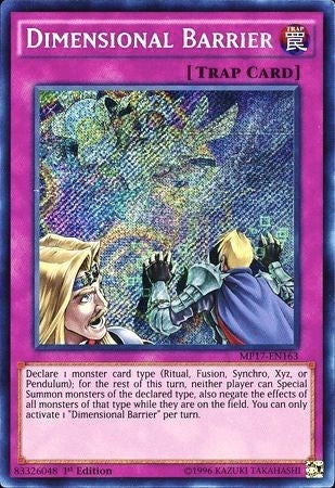 Image for Dimensional Barrier (MP17-EN163) (MP17) - YuGiOh