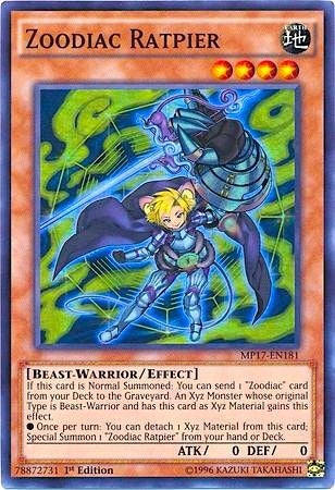 Image for Zoodiac Ratpier (MP17-EN181) (MP17) - YuGiOh