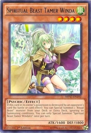 Image for Spiritual Beast Tamer Winda (MP17-EN192) (MP17) - YuGiOh
