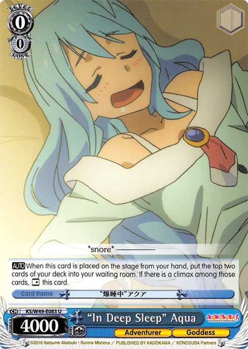 Image for "In Deep Sleep" Aqua (KS/W49-E083 U) (KonoSuba) - Weiss Schwarz