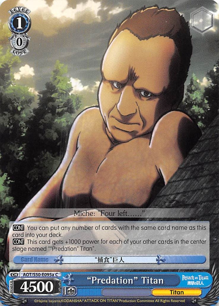 Image for "Predation" Titan (A) (AOT/S50-E095a C) (Attack on Titan Vol. 2) - Weiss Schwarz