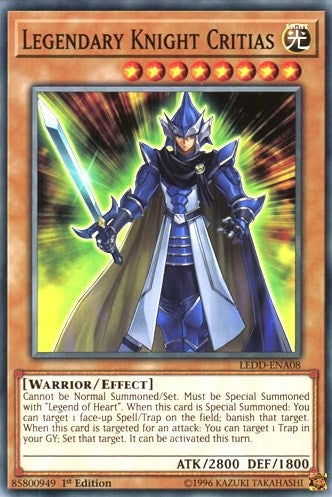 Image for Legendary Knight Critias (LEDD-ENA08) (Legendary Dragon Decks) - YuGiOh