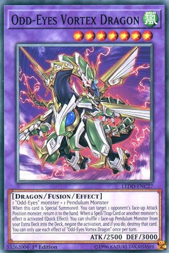Image for Odd-Eyes Vortex Dragon (LEDD-ENC27) (Legendary Dragon Decks) - YuGiOh