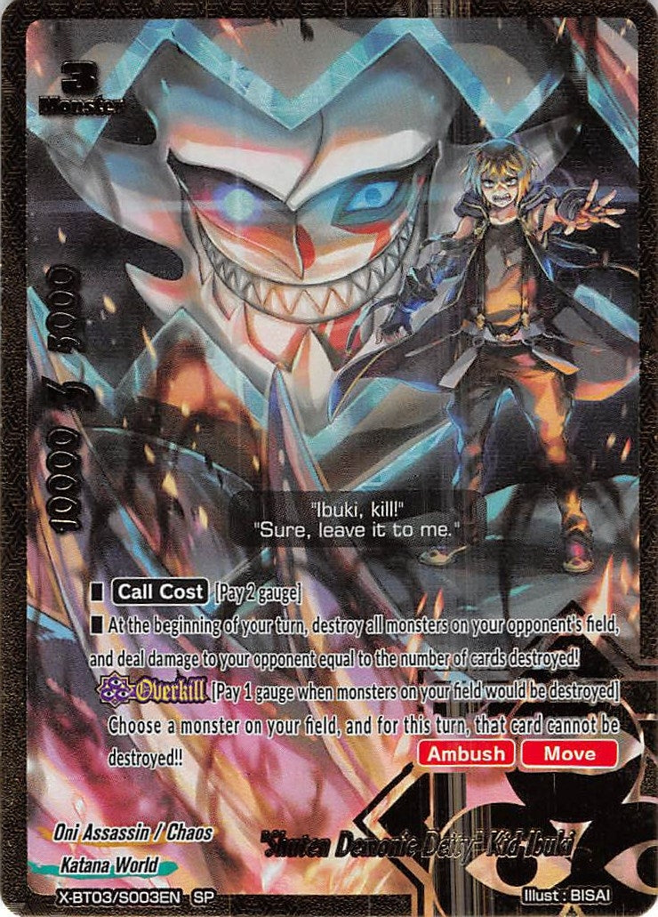 Image for "Shuten Demonic Deity" Kid Ibuki (X-BT03/S003EN) (Overturn! Thunder Empire!!) - Future Card BuddyFight