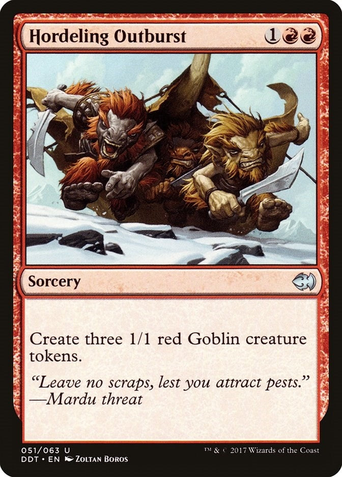 Image for Hordeling Outburst (51) (Merfolk vs. Goblins) - Magic: The Gathering