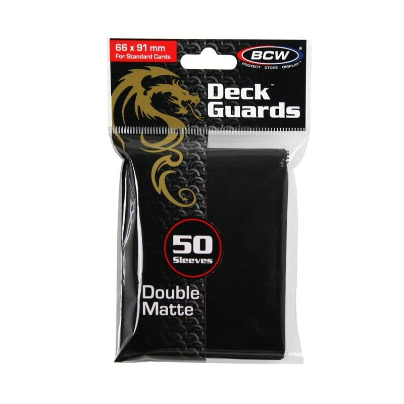 Image for Deck Guards Double Matte Standard - Black (50-Pack) - Card Sleeves