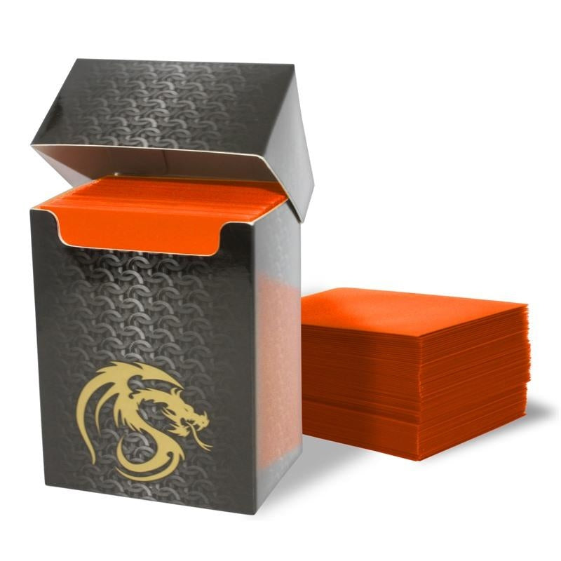Image for Deck Guards Double Matte Standard - Orange (80-Pack) - Card Sleeves