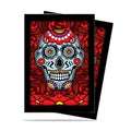 Image for Dia De Los Muertos Blue Skull Standard Deck Protectors (50-Pack) - Card Sleeves