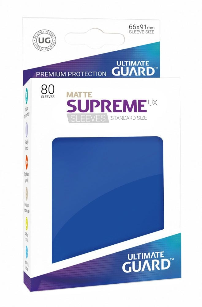Image for Double Matte Sleeve - Supreme UX Sleeves Blue (80-Pack) - Card Sleeves