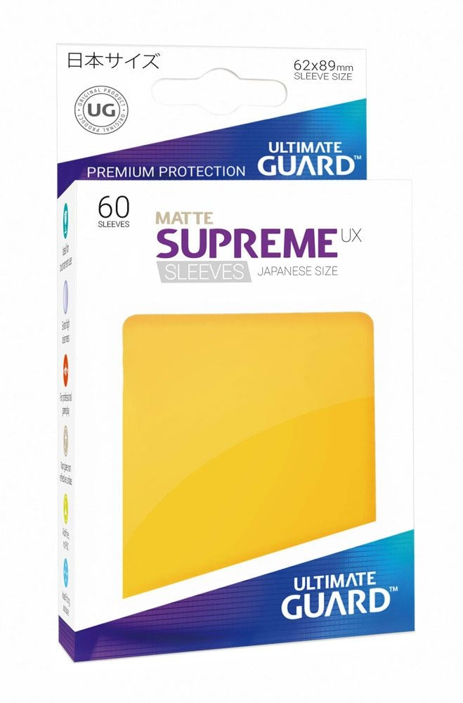Image for Double Matte Sleeve - Supreme UX Sleeves Japanese Yellow (60-Pack) - Card Sleeves