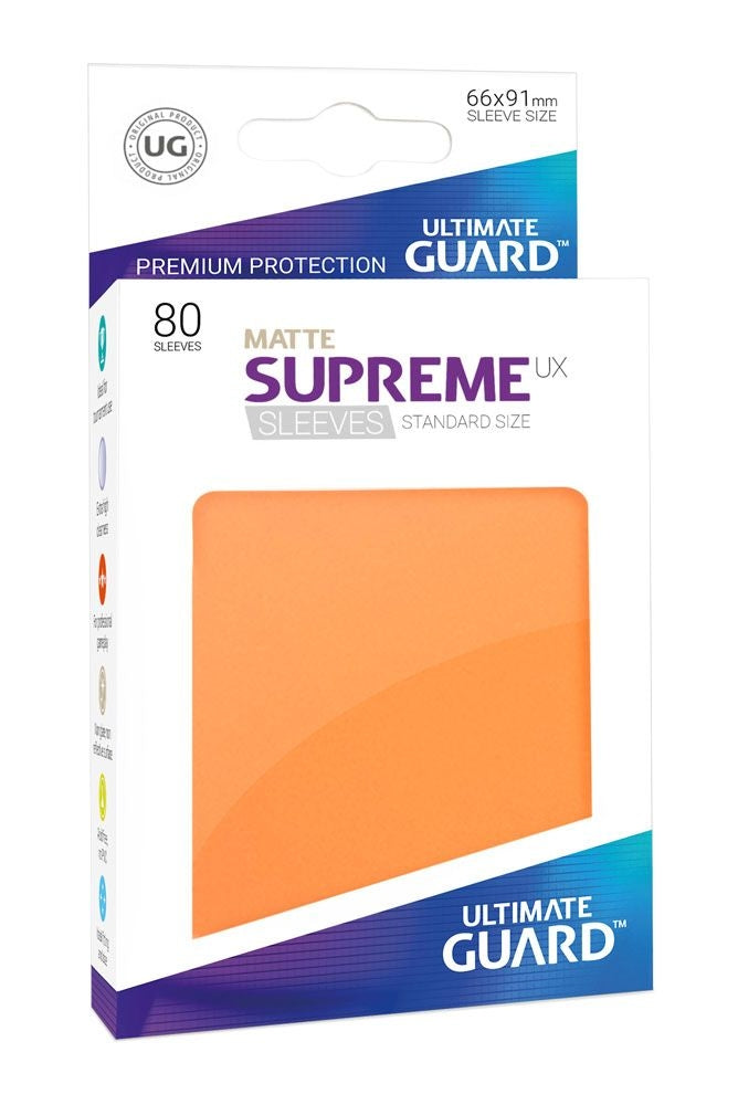 Image for Double Matte Sleeve - Supreme UX Sleeves Orange (80-Pack) - Card Sleeves