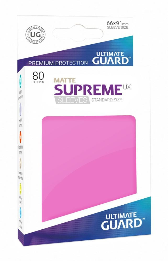 Image for Double Matte Sleeve - Supreme UX Sleeves Pink (80-Pack) - Card Sleeves