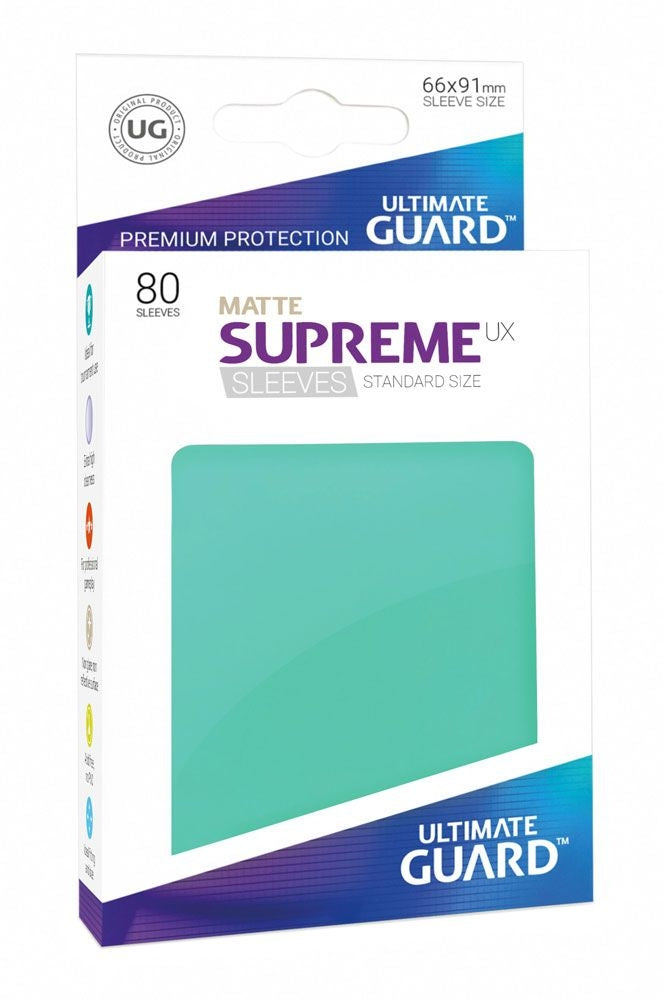 Image for Double Matte Sleeve - Supreme UX Sleeves Turquoise (80-Pack) - Card Sleeves
