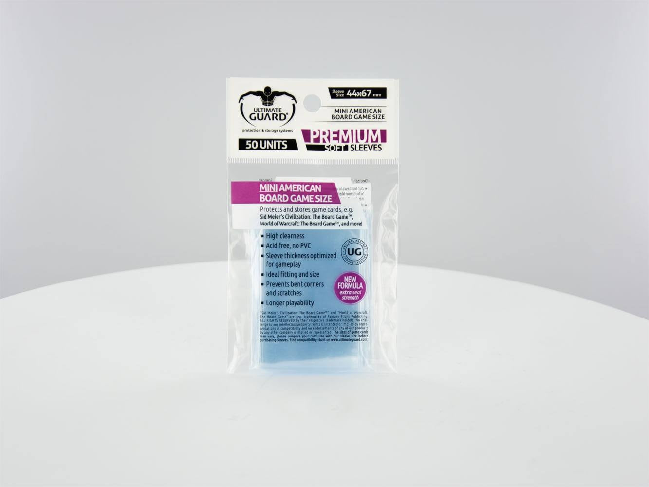Image for Gloss Sleeve - Premium Soft Sleeves for Board Game Cards Mini-American (50-Pack) - Card Sleeves