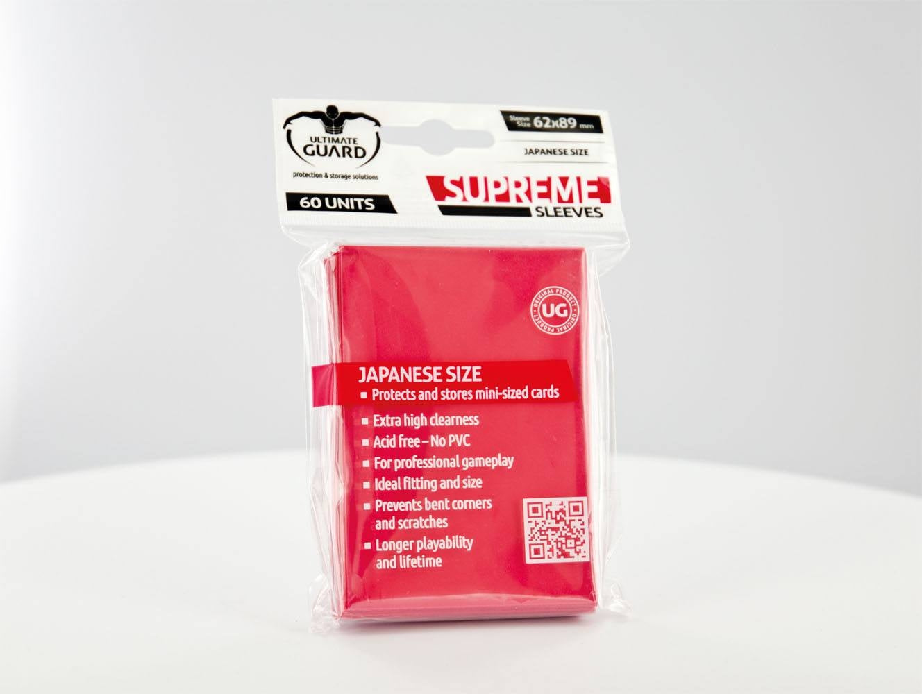 Image for Gloss Sleeve - Supreme Sleeves Japanese Red (60-Pack) - Card Sleeves