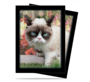 Image for Grumpy Cat Flowers Standard Deck Protectors (50-Pack) - Card Sleeves