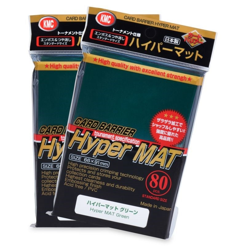 Image for KMC Card Barrier - Hyper Matte - Green (80-Pack) - Card Sleeves
