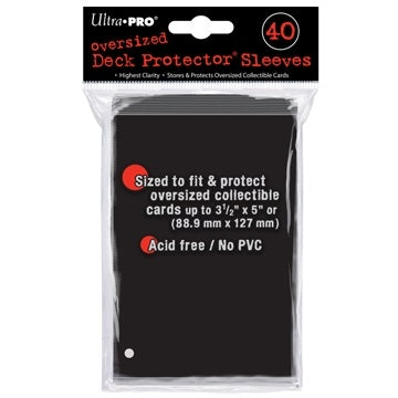 Image for Oversized Deck Protectors - Black (40 pack) - Card Sleeves