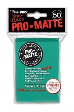 Image for Pro-Matte Standard Deck Protectors - Aqua (50-Pack) - Card Sleeves