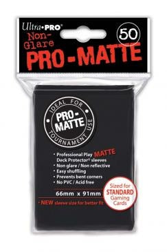 Image for PRO-Matte Standard Deck Protectors - Black (50-Pack) - Card Sleeves