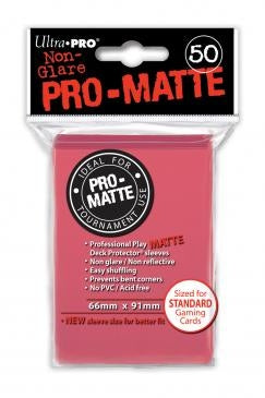 Image for Pro-Matte Standard Deck Protectors - Fuchsia (50-Pack) - Card Sleeves