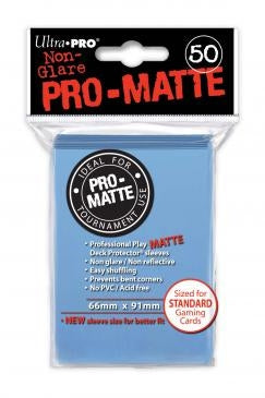 Image for Pro-Matte Standard Deck Protectors - Light Blue (50-Pack) - Card Sleeves