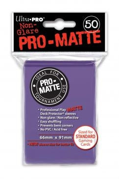 Image for Pro-Matte Standard Deck Protectors - Purple (50-Pack) - Card Sleeves