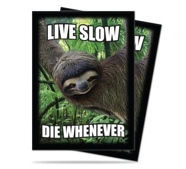 Image for Sloth: Live Slow, Die Whenever Standard Deck Protectors (50-Pack) - Card Sleeves